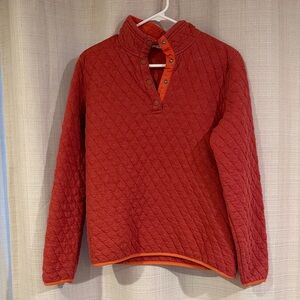Orvis Terra Cotta & rust Quilted Pullover